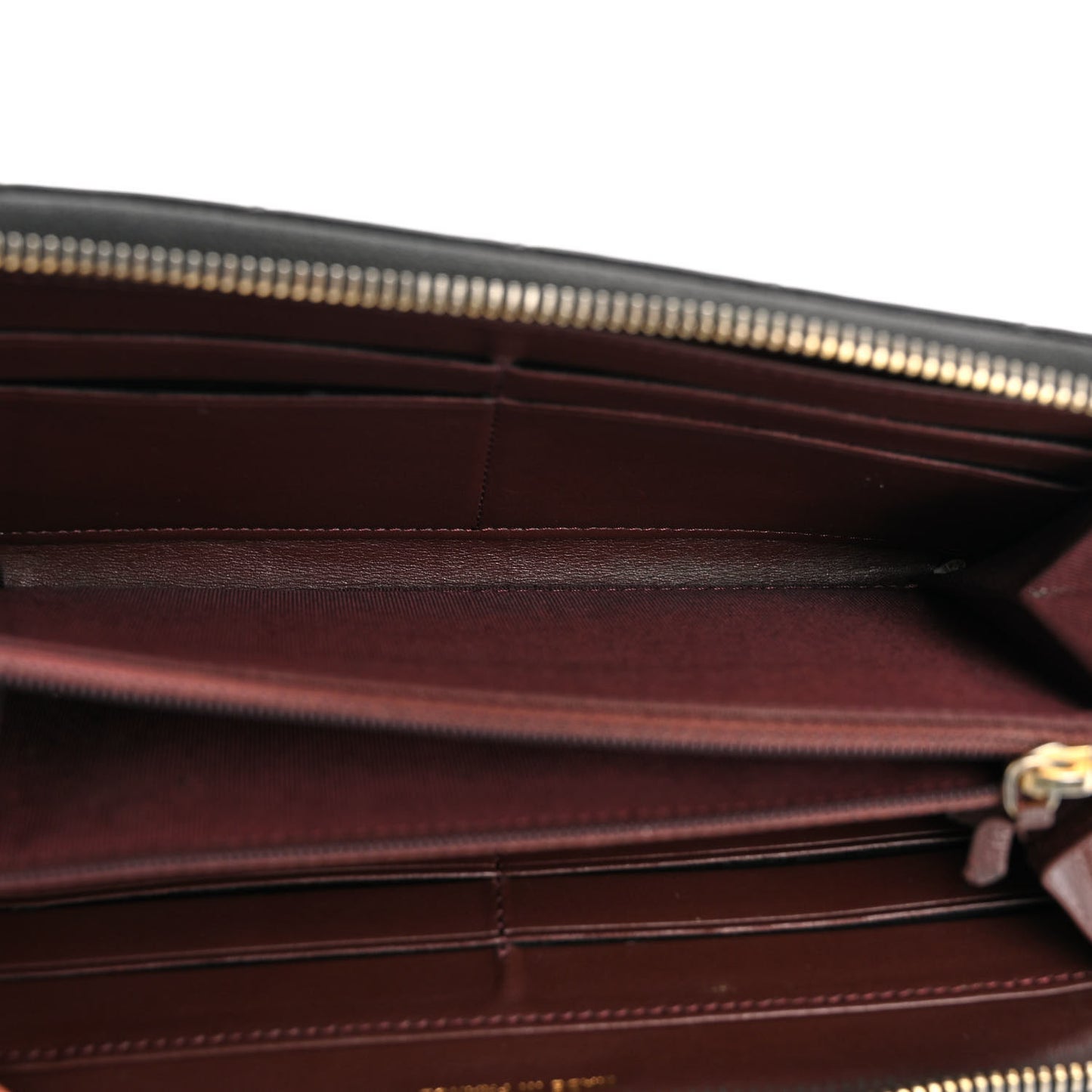 Caviar Quilted Large Gusset Zip Around Wallet Black