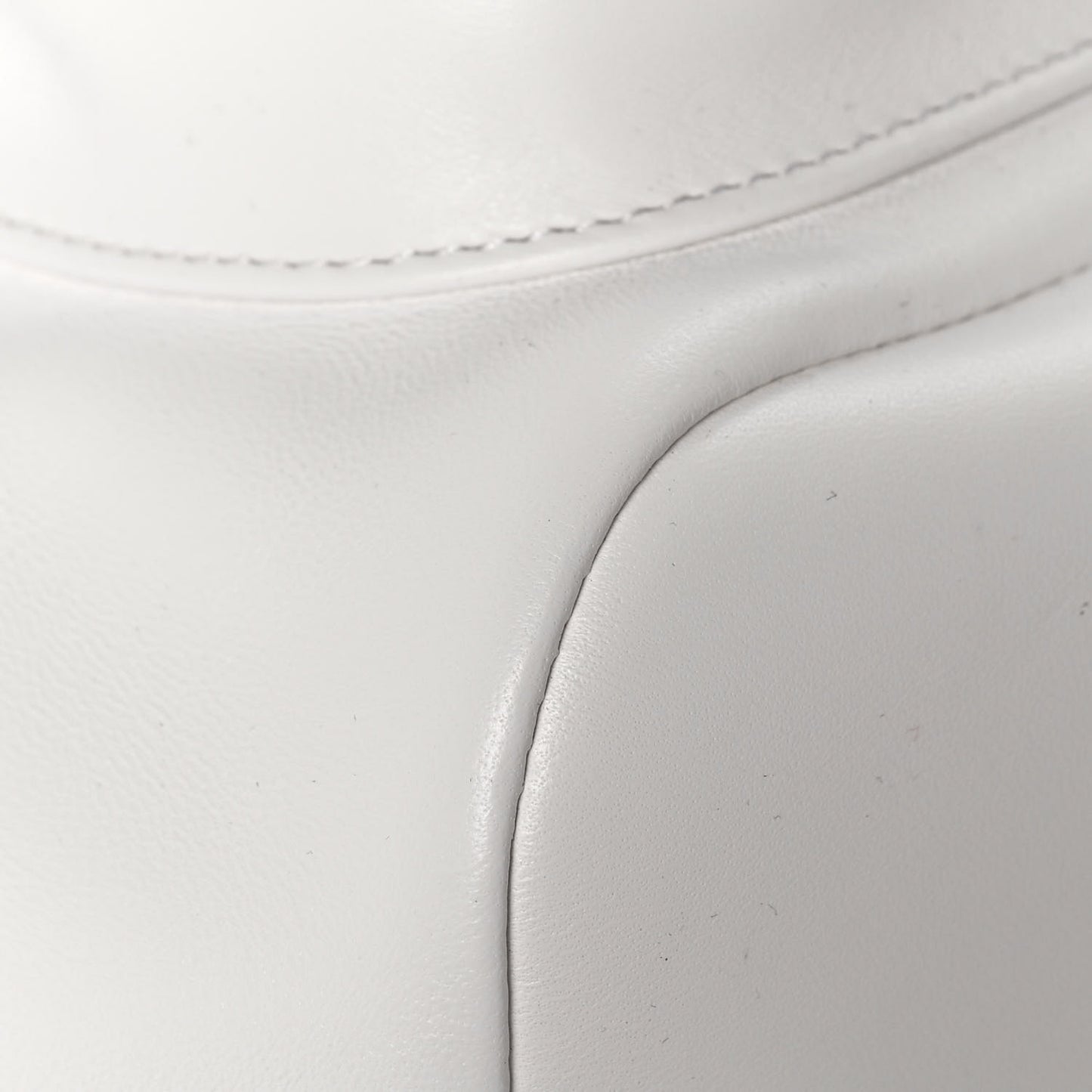 Lambskin Quilted Small Duma Drawstring Backpack White