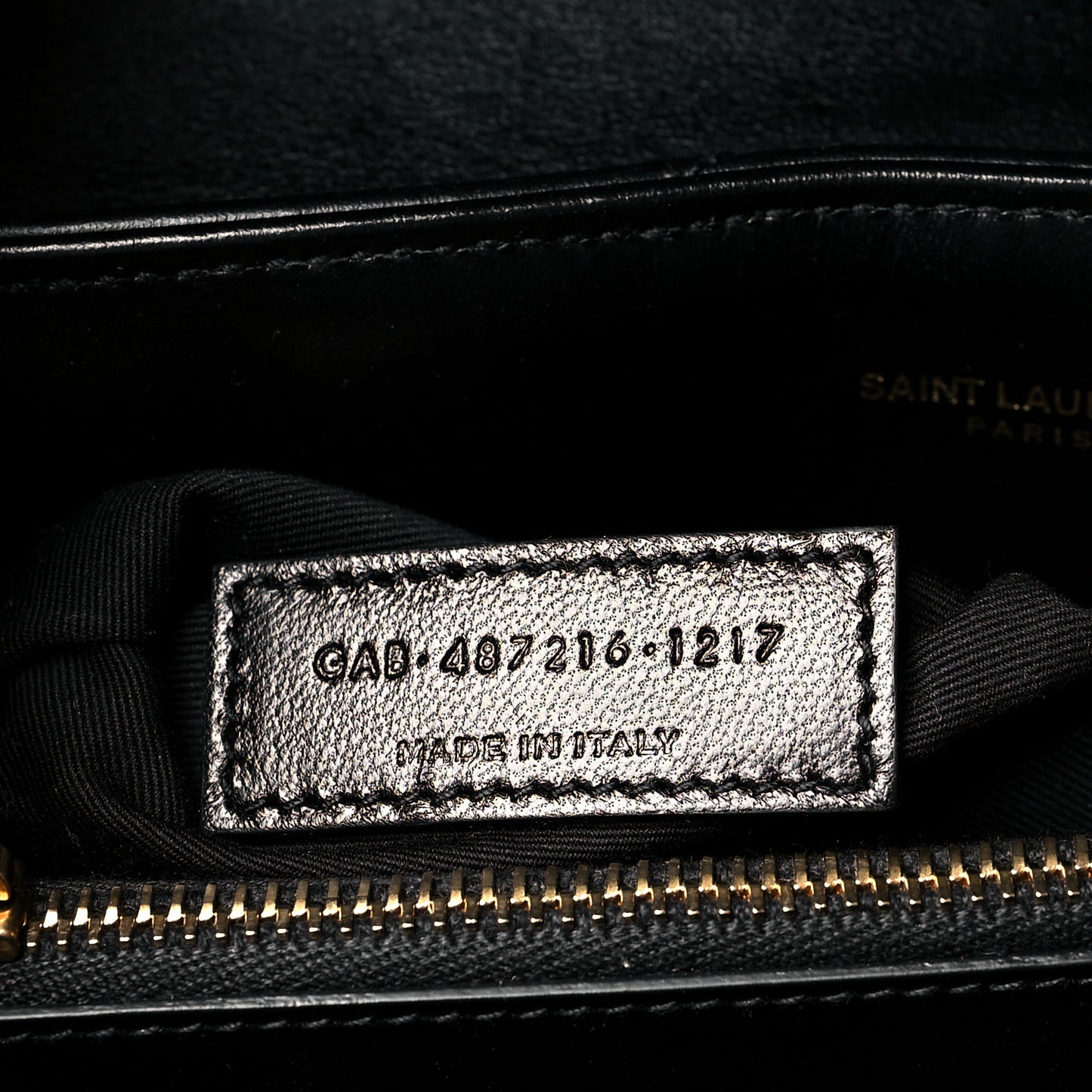 Calfskin Y Quilted Monogram Medium Loulou Chain Satchel Black