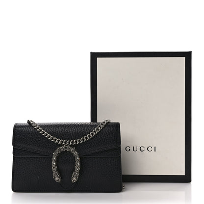 Gucci Calfskin Super Mini Dionysus Shoulder Bag Black 10 of 10