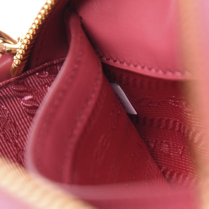 Prada Soft Calfskin Impunture Diagramme Chain Crossbody Peonia 7 of 10