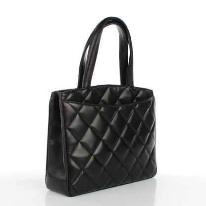 Chanel Lambskin Quilted Tote Black 3 of 8