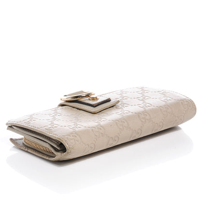 Gucci Guccissima Abbey Continental Wallet Off White 4 of 7