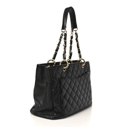 Chanel Caviar Quilted Grand Shopping Tote GST Black 3 of 9