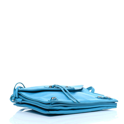Balenciaga Supple Calfskin Papier Sight Clutch Caraibes 3 of 13