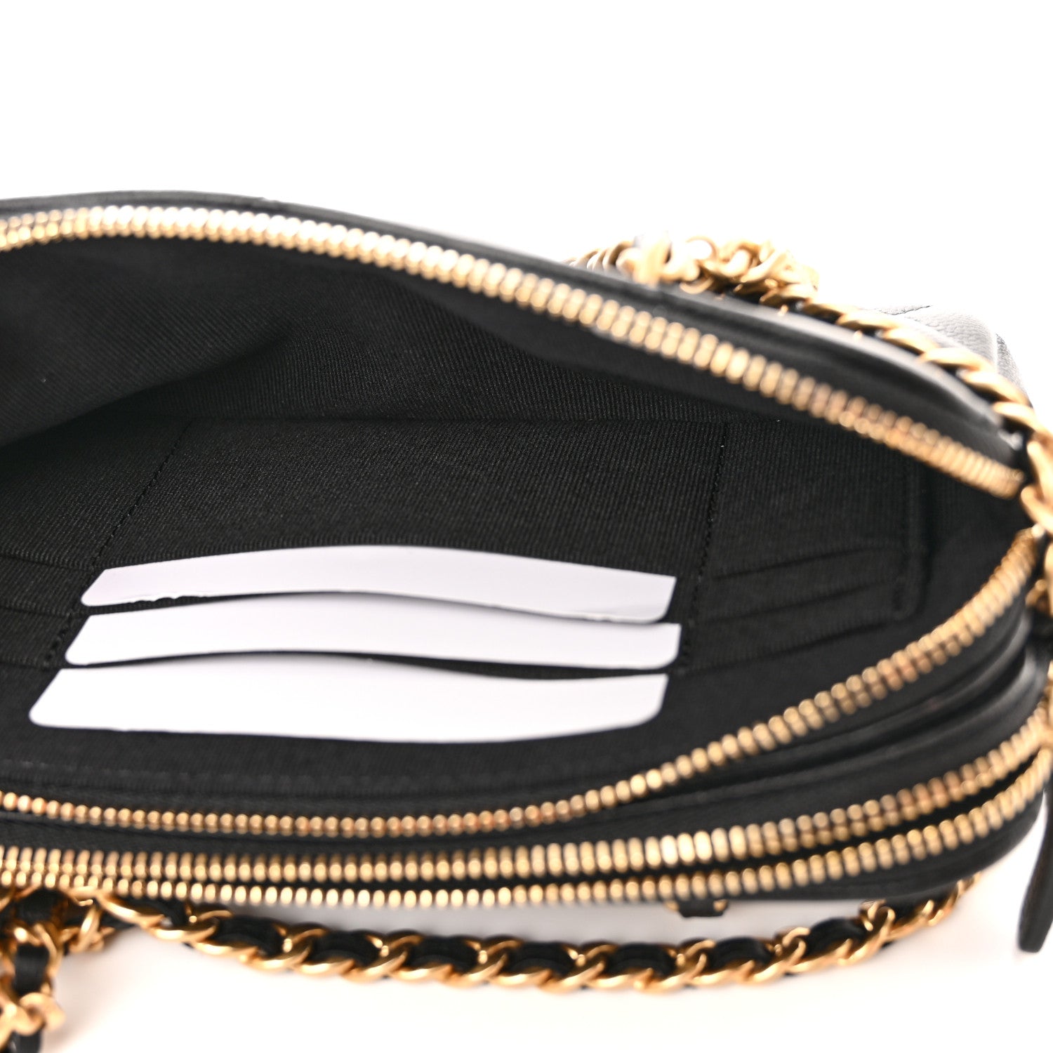 Chanel Caviar Quilted Top Handle Phone Holder With Chain Black 7 of 14