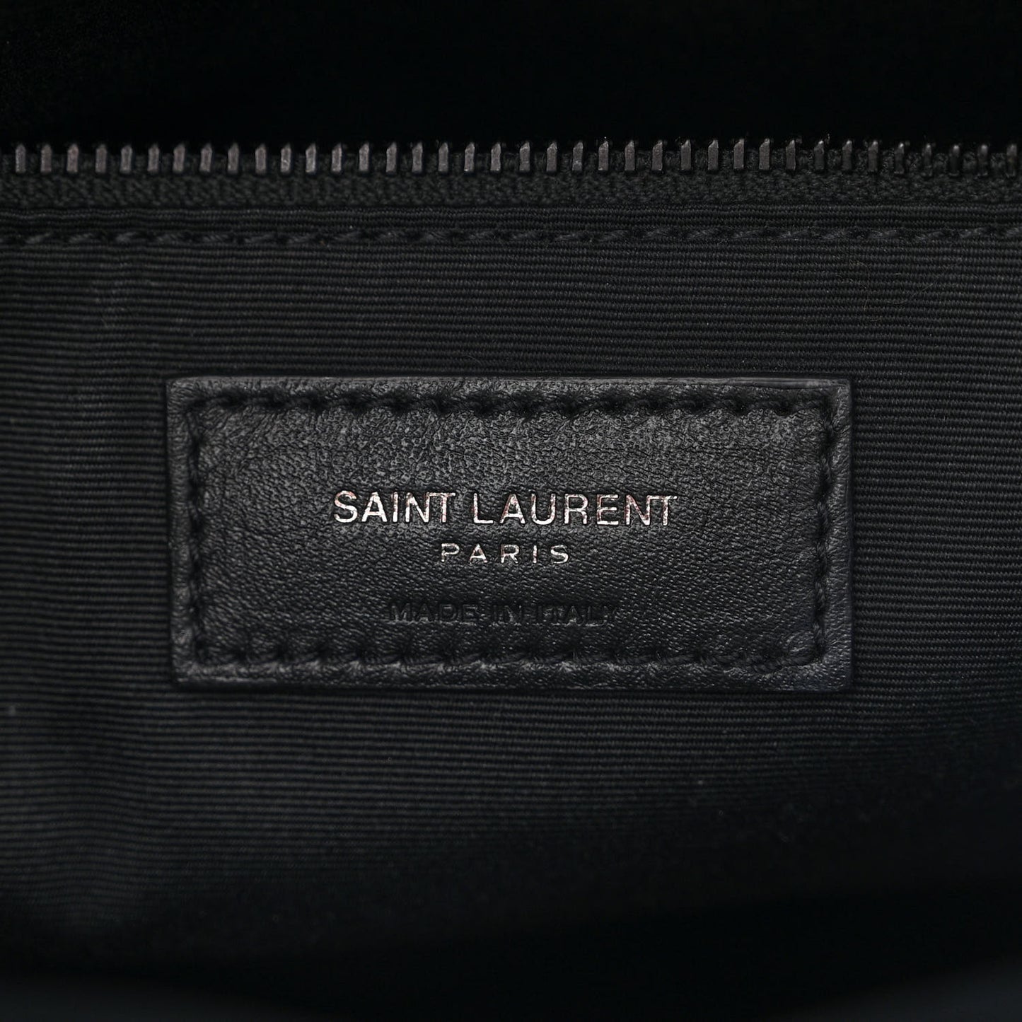 Lambskin Quilted Monogram Monochrome Medium Loulou Puffer Chain Satchel Black