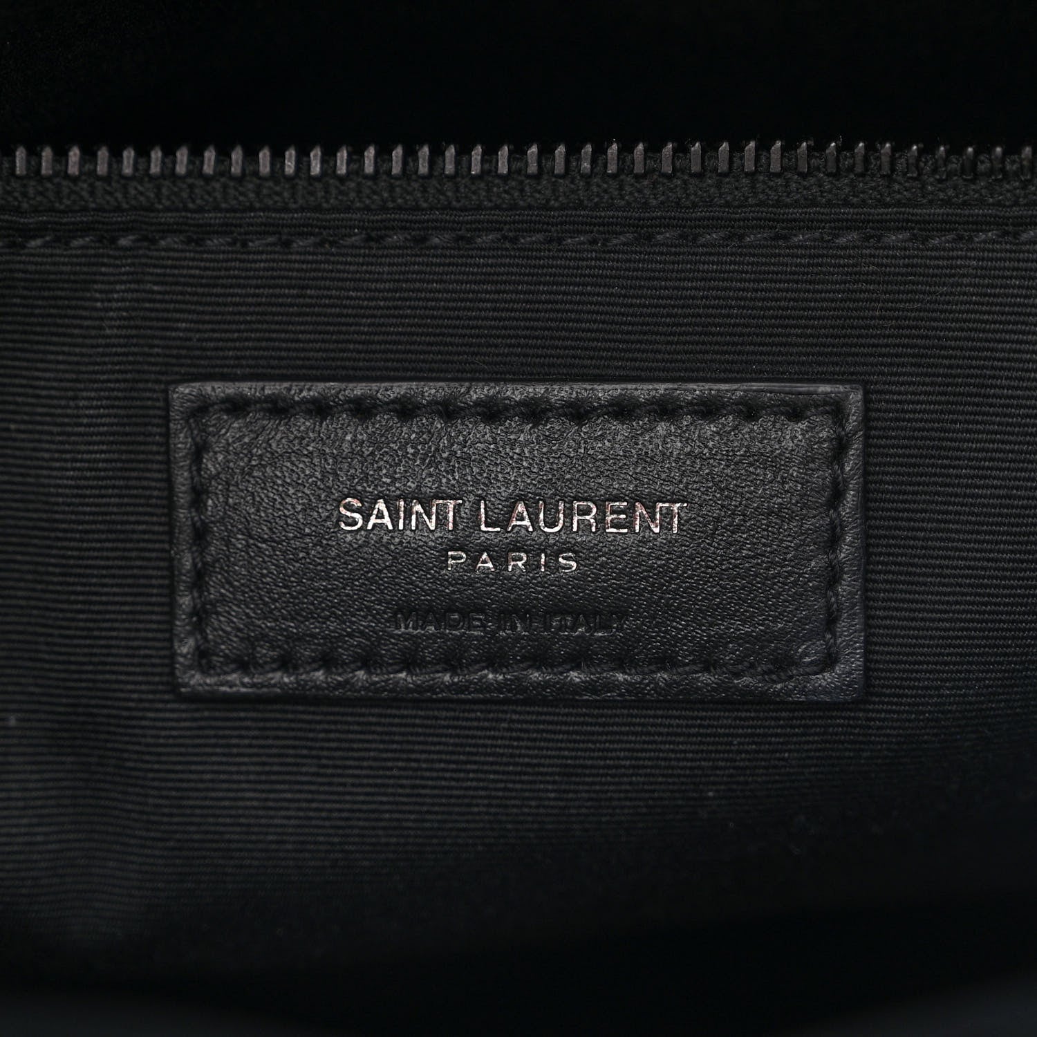 Saint Laurent Lambskin Quilted Monogram Monochrome Medium Loulou Puffer Chain Satchel Black 6 of 10