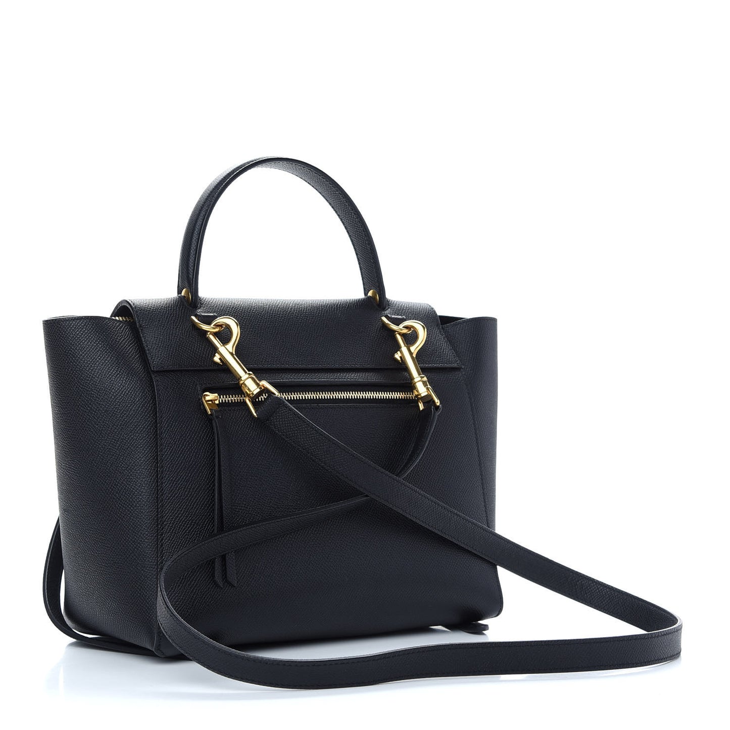 Grained Calfskin Micro Belt Bag Black