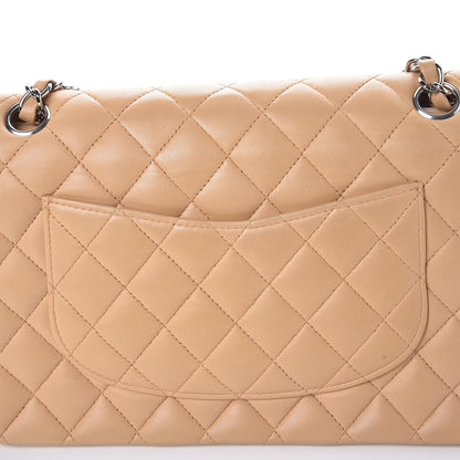 Chanel Lambskin Quilted Medium Double Flap Beige 9 of 15