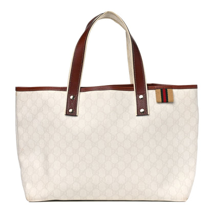 Gucci GG Plus Monogram Medium Signature Web Loop Tote White 1 of 18