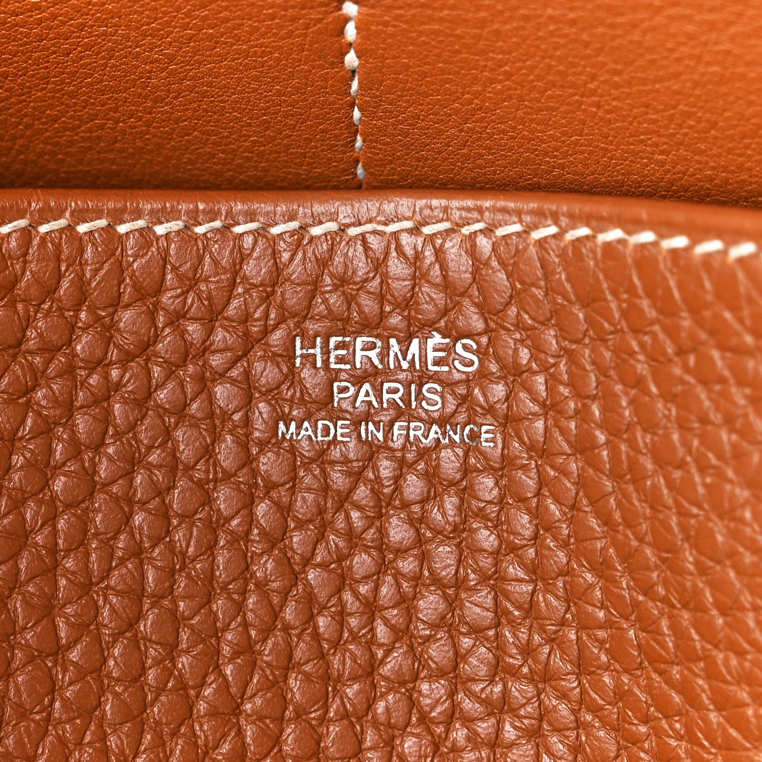 Hermes Taurillon Clemence Halzan 31 Gold 6 of 12