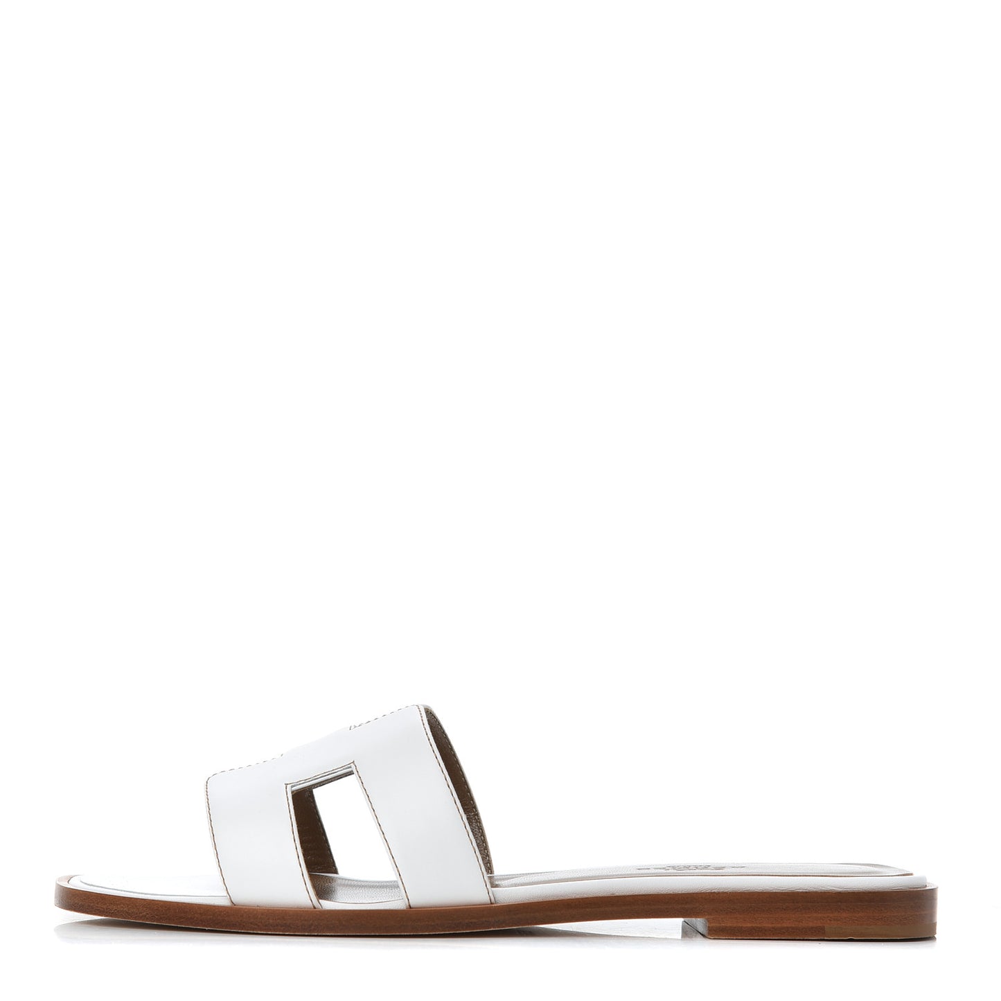 Box Calfskin Oran Sandals 36 White