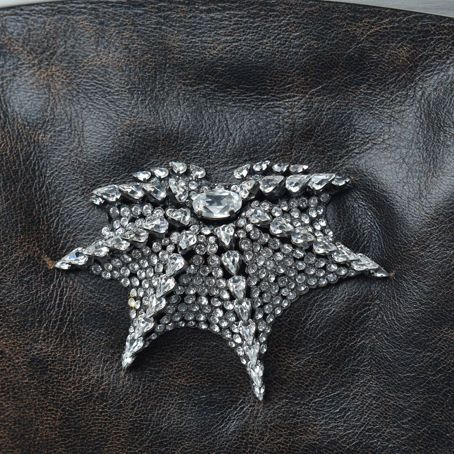 Balenciaga Chevre Embellished Crystal Small Aumonière Wristlet 10 of 11