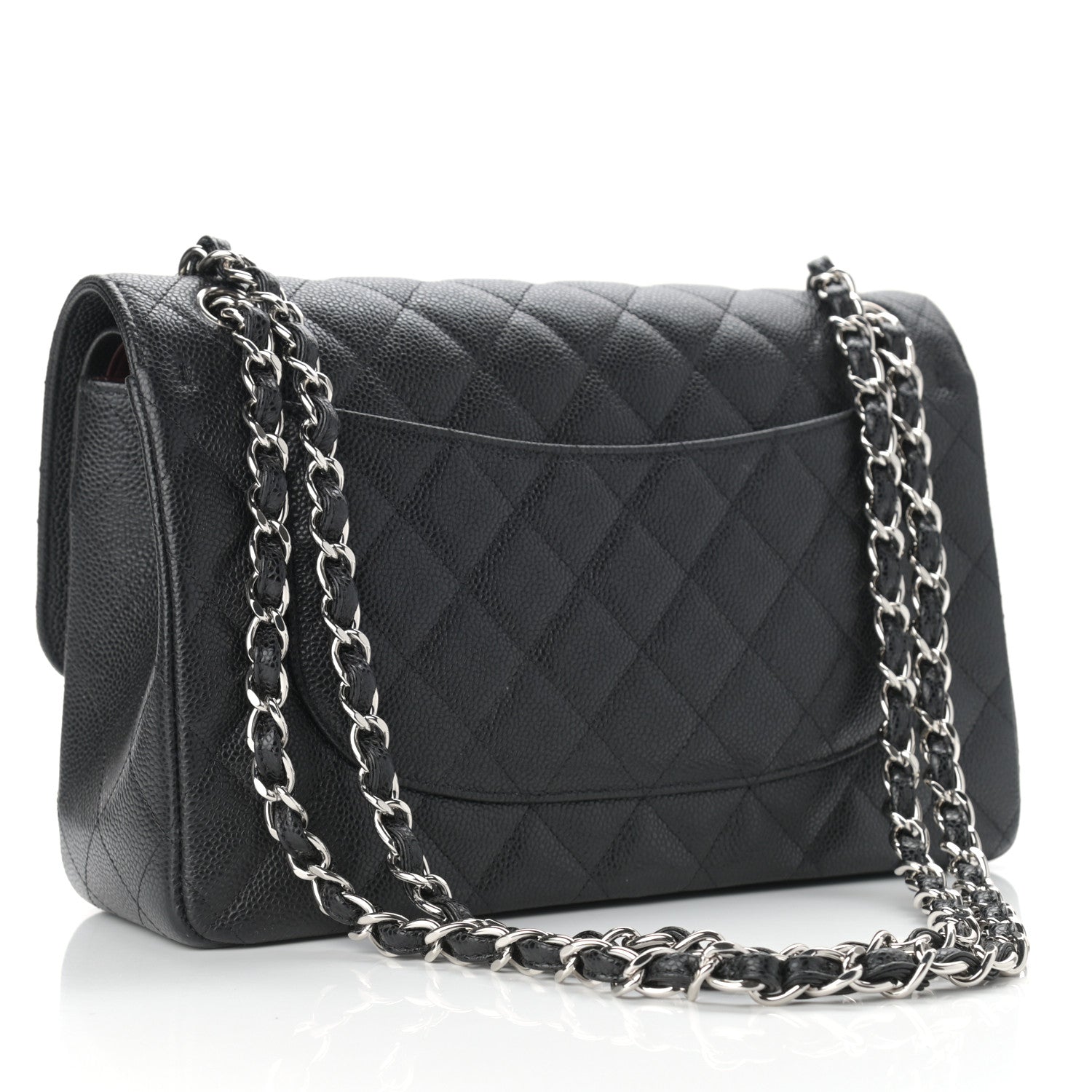 Chanel Caviar Quilted Jumbo Double Flap Black 2 of 9