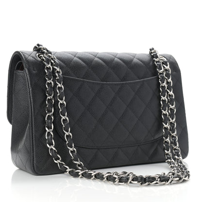 Chanel Caviar Quilted Jumbo Double Flap Black 2 of 9