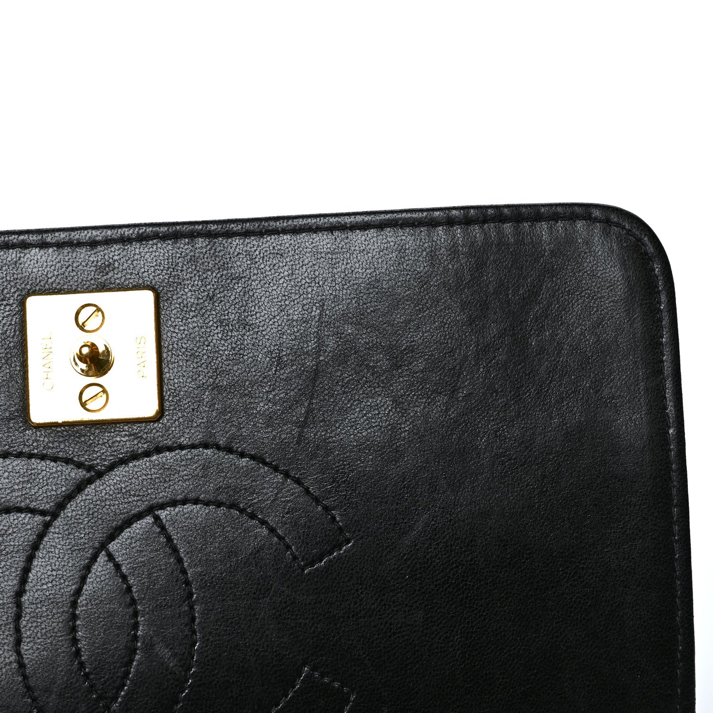 Lambskin Quilted Small Single Flap Black