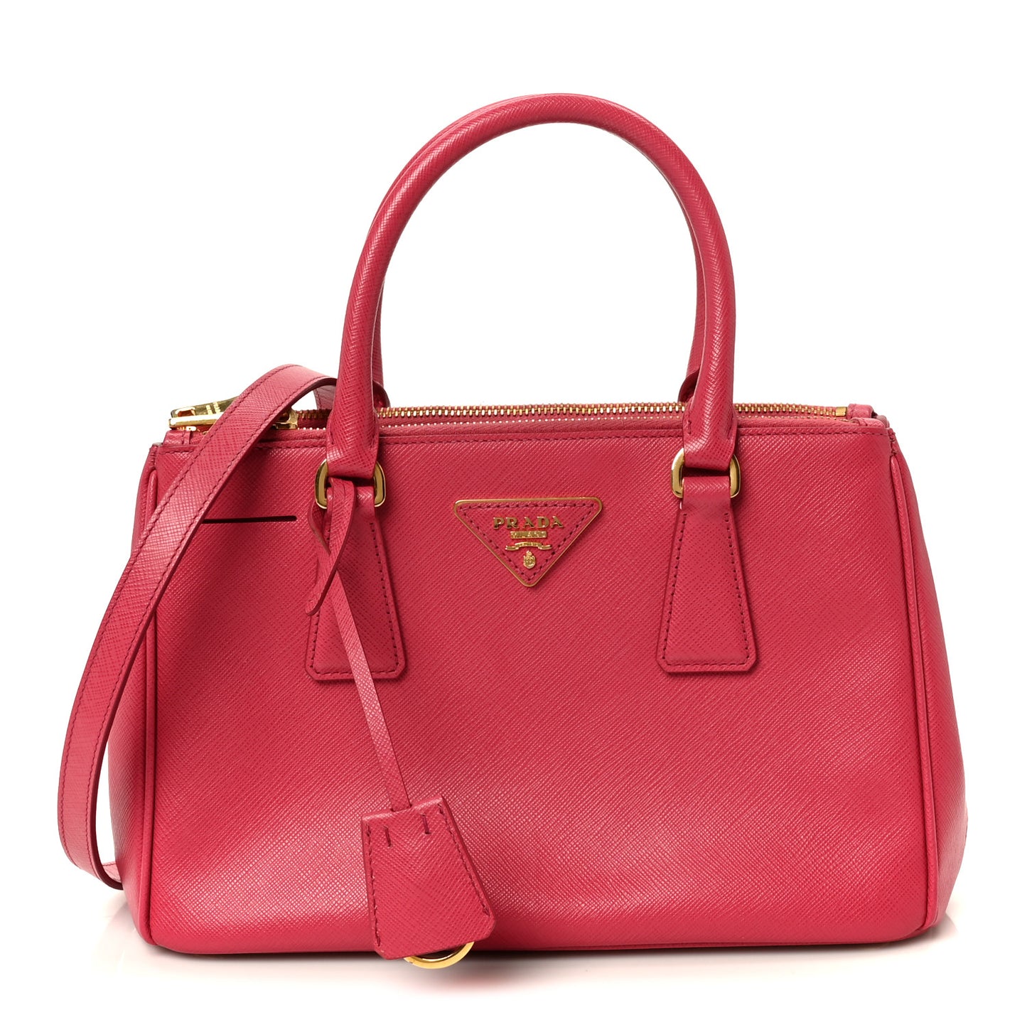 Saffiano Small Galleria Double Zip Tote Peonia