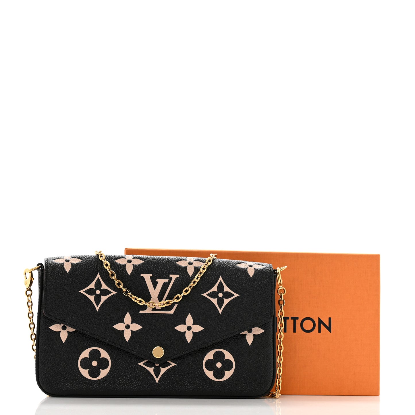 Empreinte Monogram Giant Felicie Pochette Black Beige