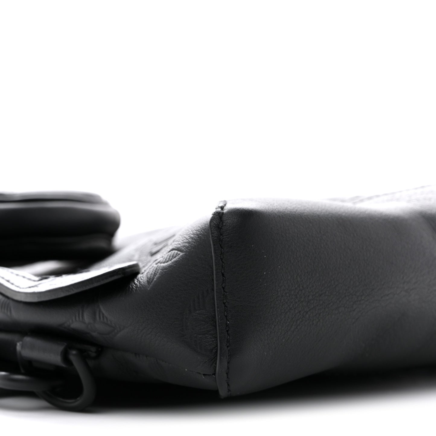 Calfskin Shadow Monogram Duo Slingbag Black