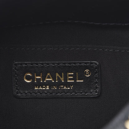Chanel Caviar Quilted Rolled Up Bucket Drawstring Bag Black 7 of 12