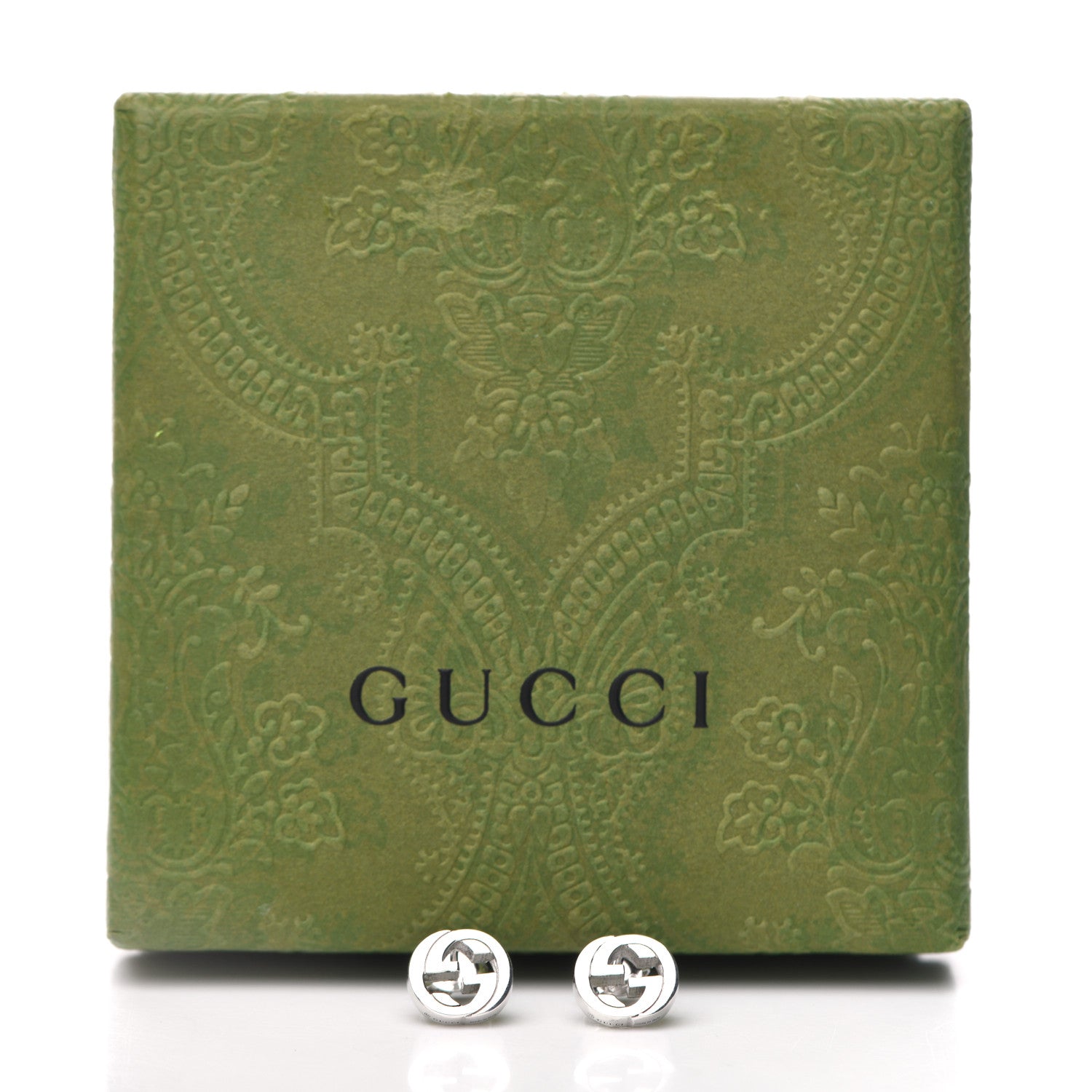 Gucci Sterling Silver Interlocking GG Stud Earrings 6 of 6