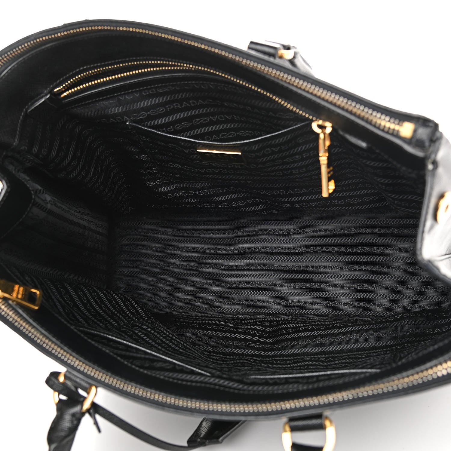 Prada Saffiano Large Galleria Double Zip Tote Black 5 of 10
