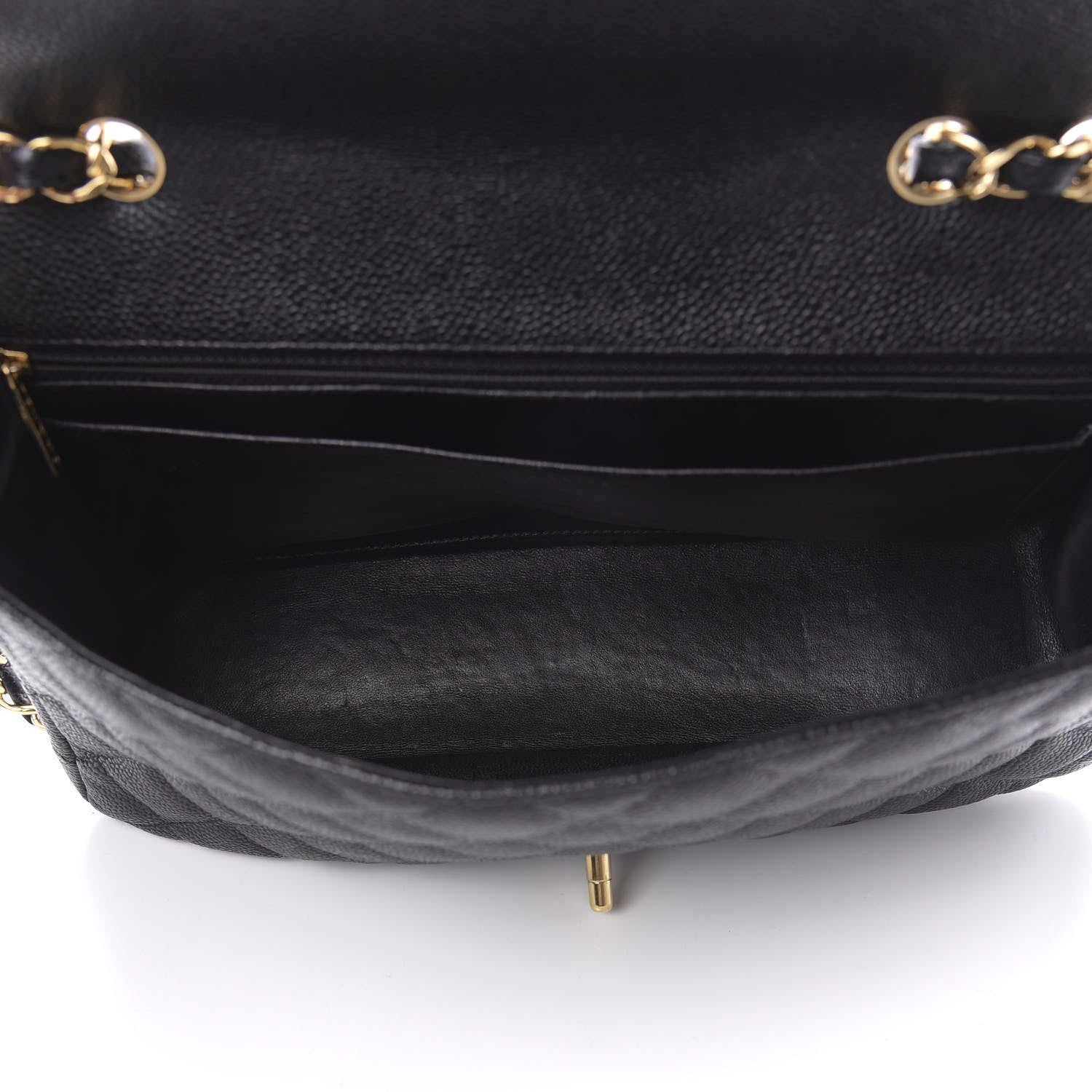 Chanel Caviar Quilted Jumbo Single Flap Black 5 of 11