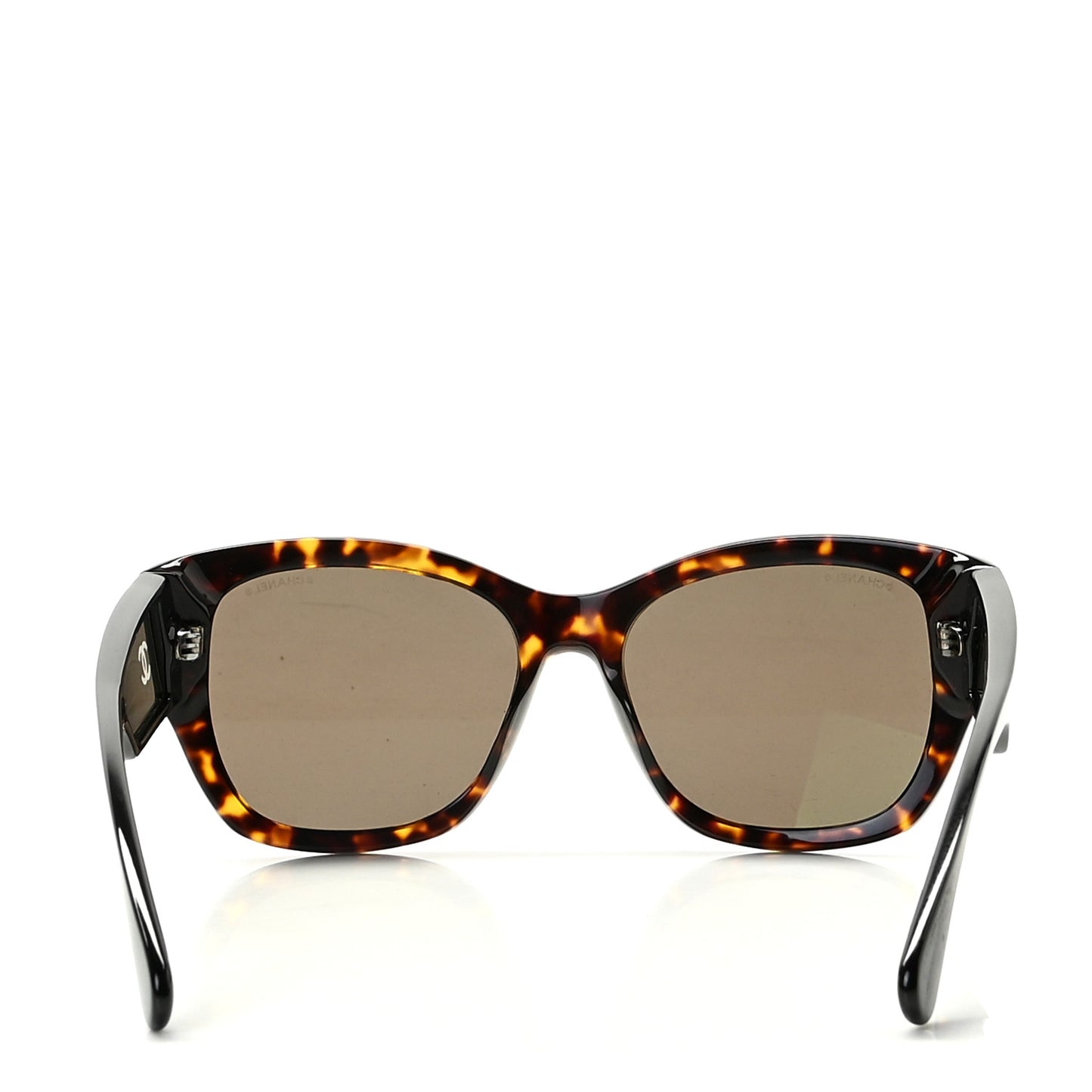 Acetate 18K White Gold Butterfly Sunglasses 5429 Dark Tortoise