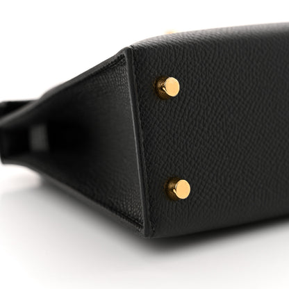 Hermes Epsom Mini Kelly Sellier 20 Black 9 of 11