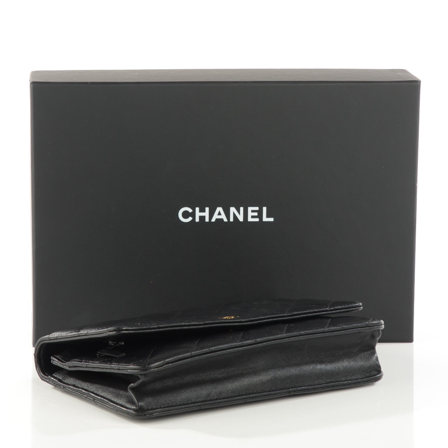 Chanel Lambskin Quilted Wallet On Chain WOC Black 4 of 8