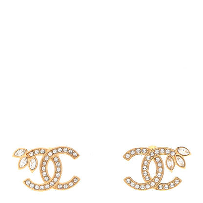 Chanel Crystal CC Earrings Light Gold 1 of 5
