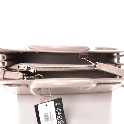 Saint Laurent Calfskin Crocodile Embossed Baby Sac De Jour Rose Antic 6 of 8
