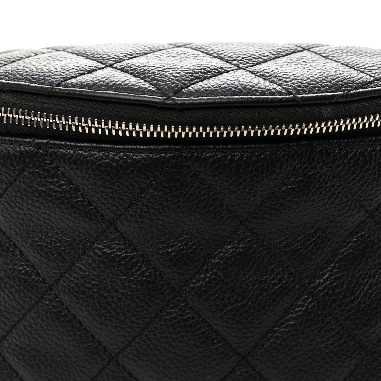 Chanel Grained Calfskin Quilted Waist Belt Bag Black 8 of 10