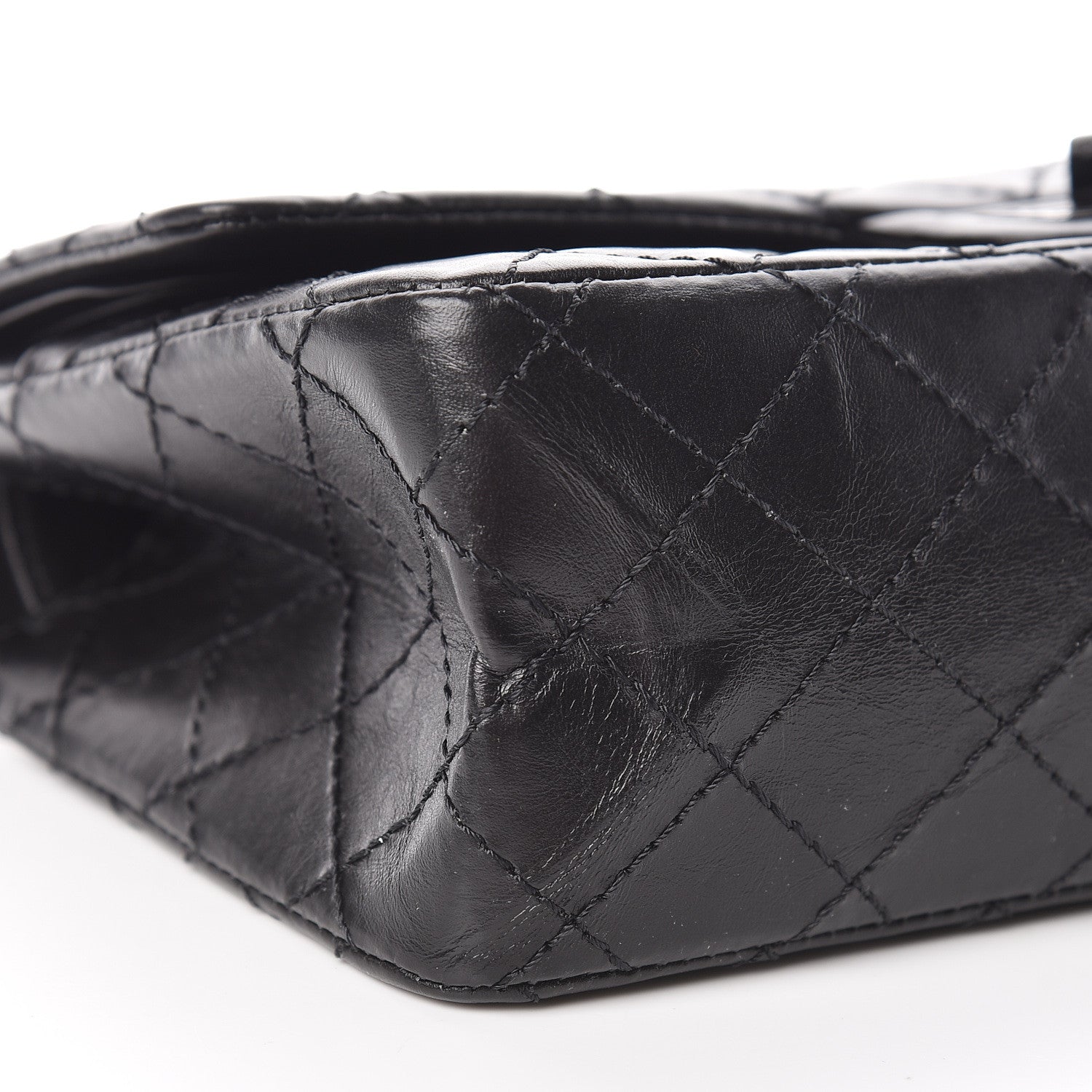 Chanel Aged Calfskin Quilted 2.55 Reissue 225 Flap So Black 9 of 12
