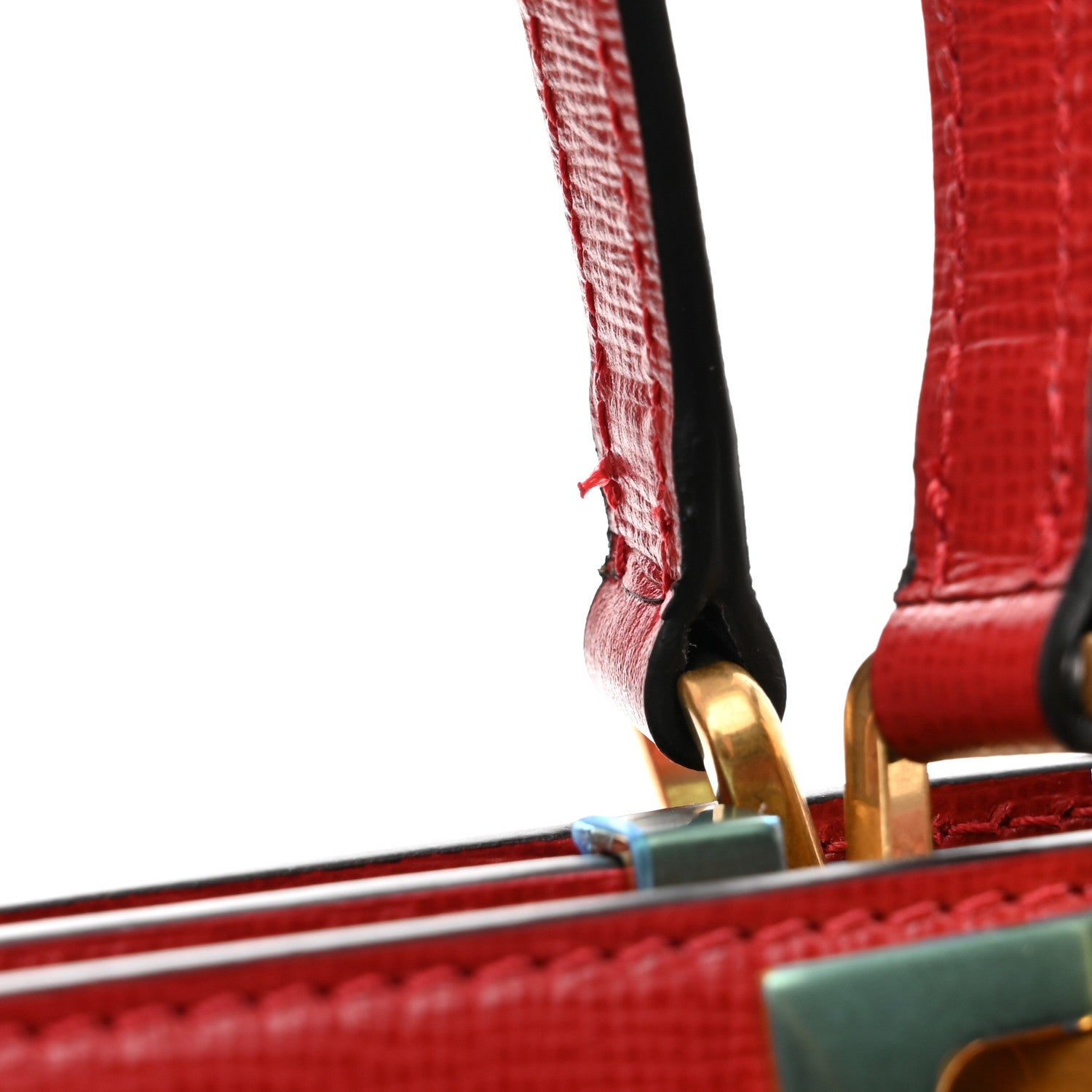 Valentino Garavani Grainy Calfskin Mini Rockstud Alcove Top-Handle Bag Rouge Pur 10 of 10