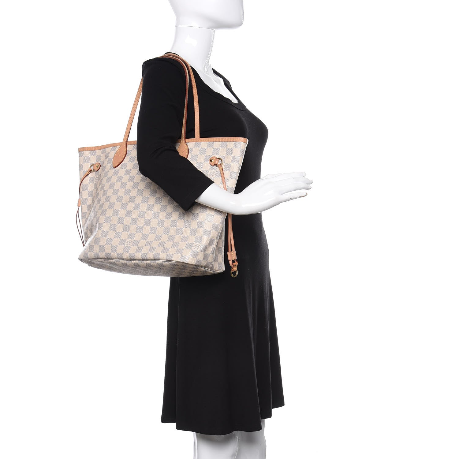 Louis Vuitton Damier Azur Neo Neverfull MM Rose Ballerine 2 of 10