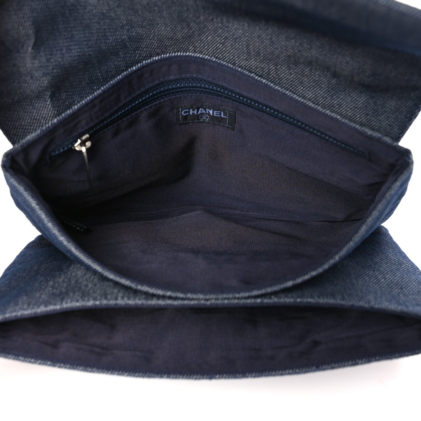 Denim Chocolate Bar Mademoiselle Flap Blue