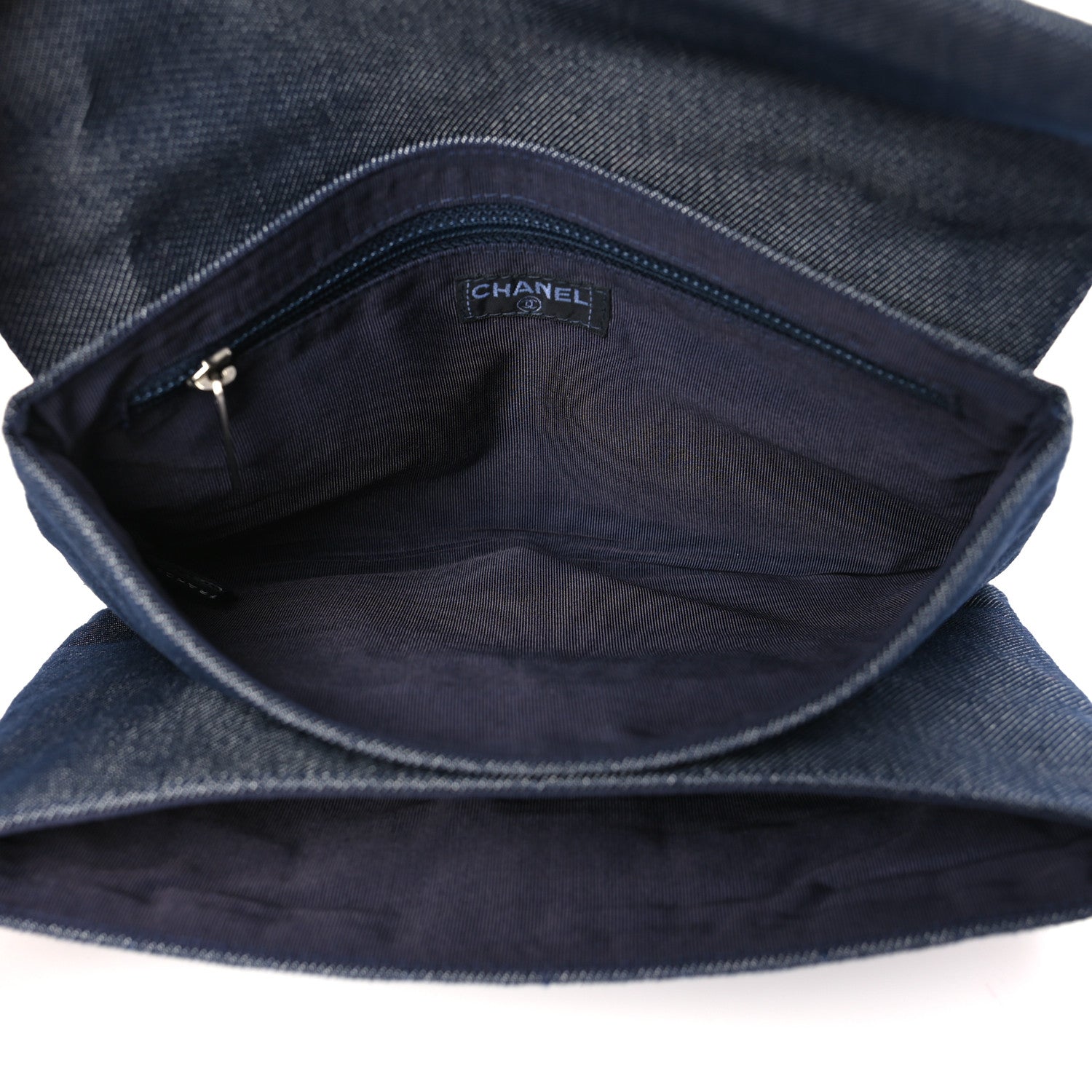 Chanel Denim Chocolate Bar Mademoiselle Flap Blue 5 of 9