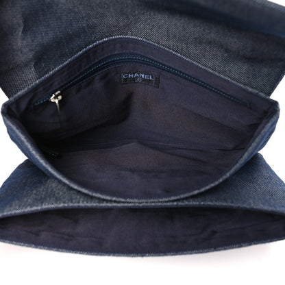 Chanel Denim Chocolate Bar Mademoiselle Flap Blue 5 of 9