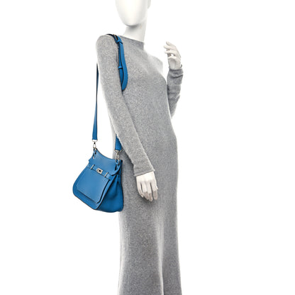 Hermes Taurillon Clemence Jypsiere 28 Bleu Frida 2 of 10