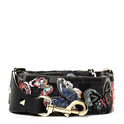 Valentino Garavani Canvas Camubutterfly Rockstud Guitar Strap Multicolor 1 of 4