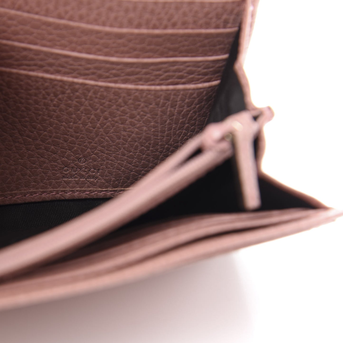 Dollar Calfskin Swing Continental Wallet Soft Pink