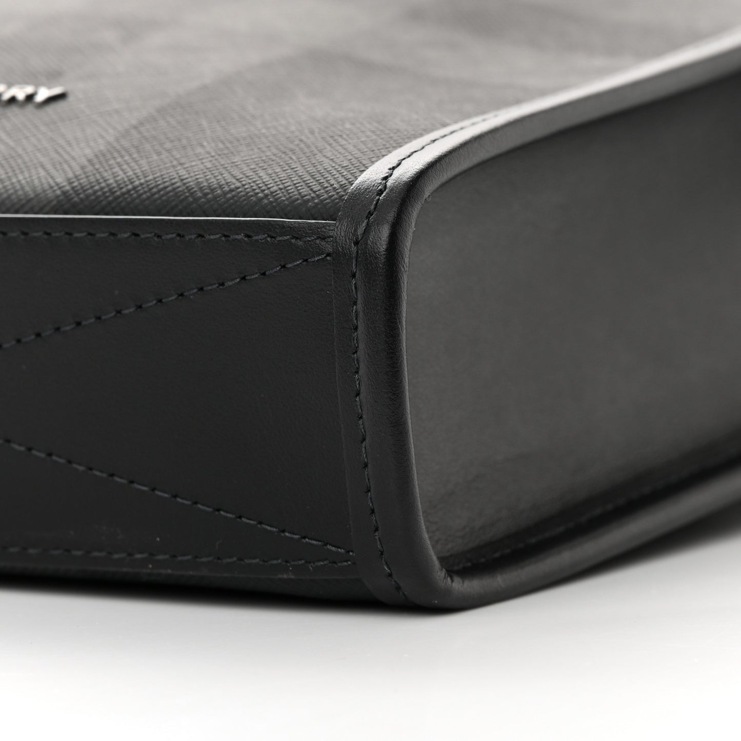 E-Canvas Mini Denny Check Tote Charcoal