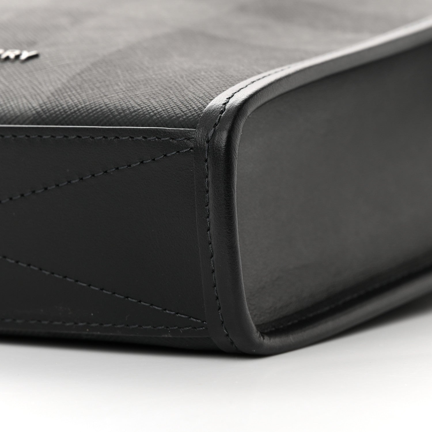 Burberry E-Canvas Mini Denny Check Tote Charcoal 9 of 10