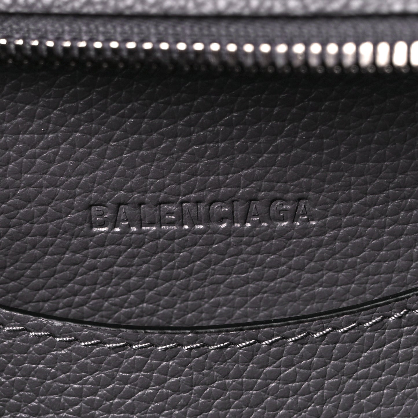 Grained Calfskin Neo Classic Silver Hardware S City Dark Grey