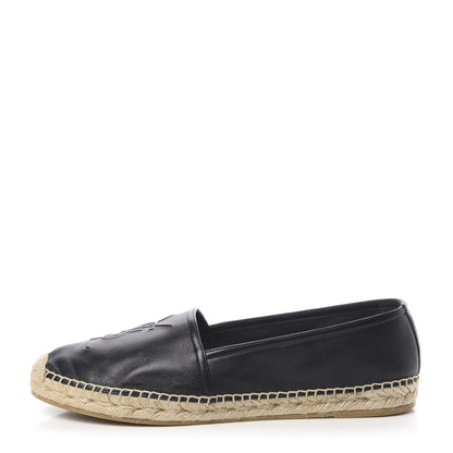 Saint Laurent Lambskin Monogram Espadrilles 40 Black 1 of 8