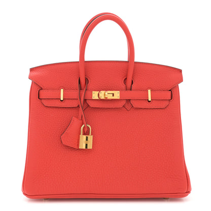 Hermes Togo Birkin 25 Capucine 1 of 11
