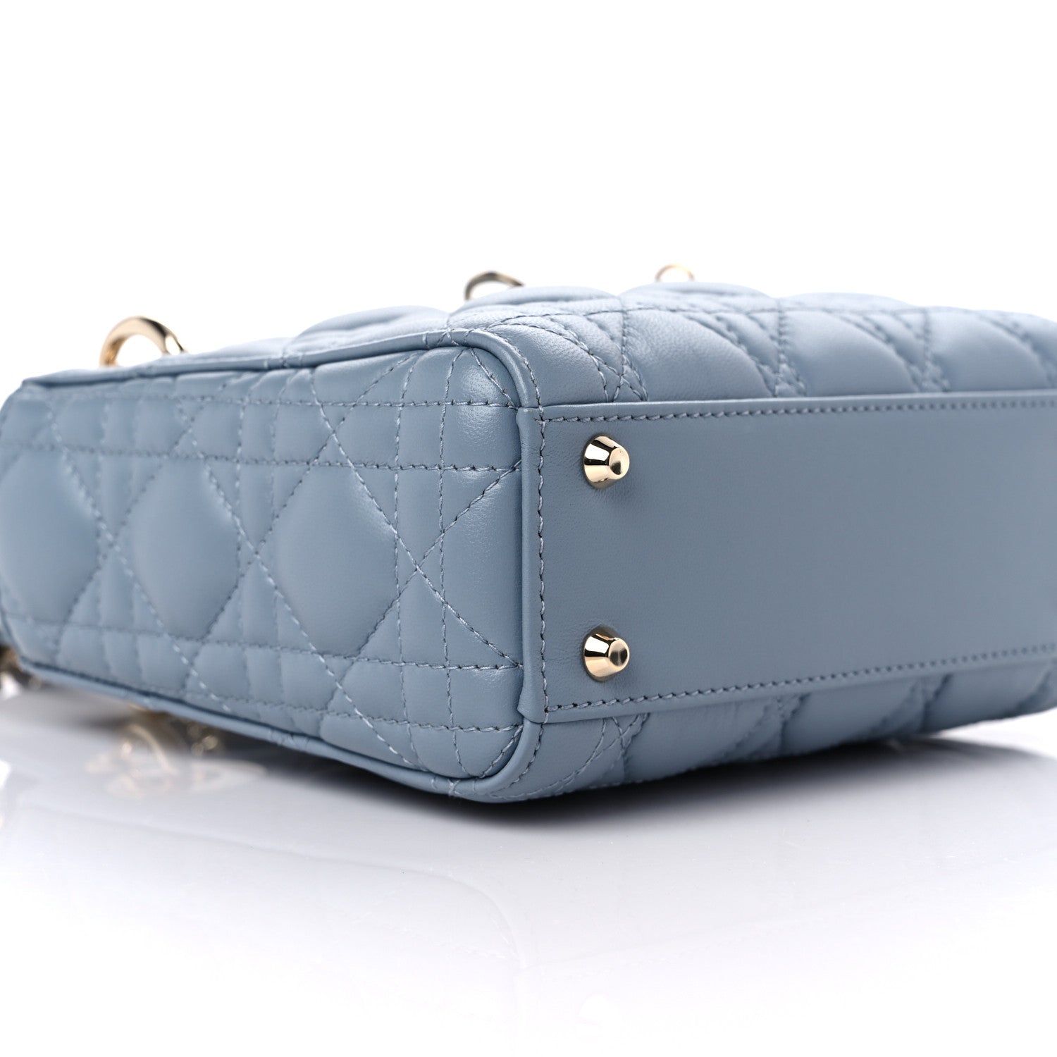 Christian Dior Lambskin Cannage Mini Lady Dior Cloud Blue 6 of 8