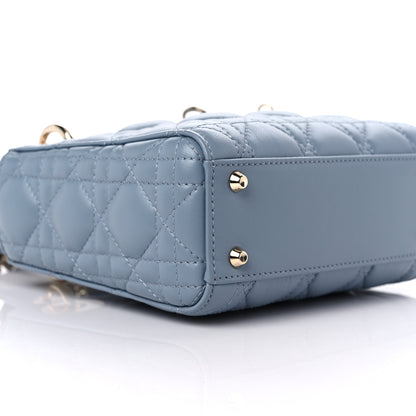 Christian Dior Lambskin Cannage Mini Lady Dior Cloud Blue 6 of 8
